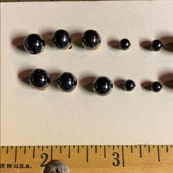 Hematite, Tigers Eye, Onyx Pearl earrings. - Picture 2 of 8